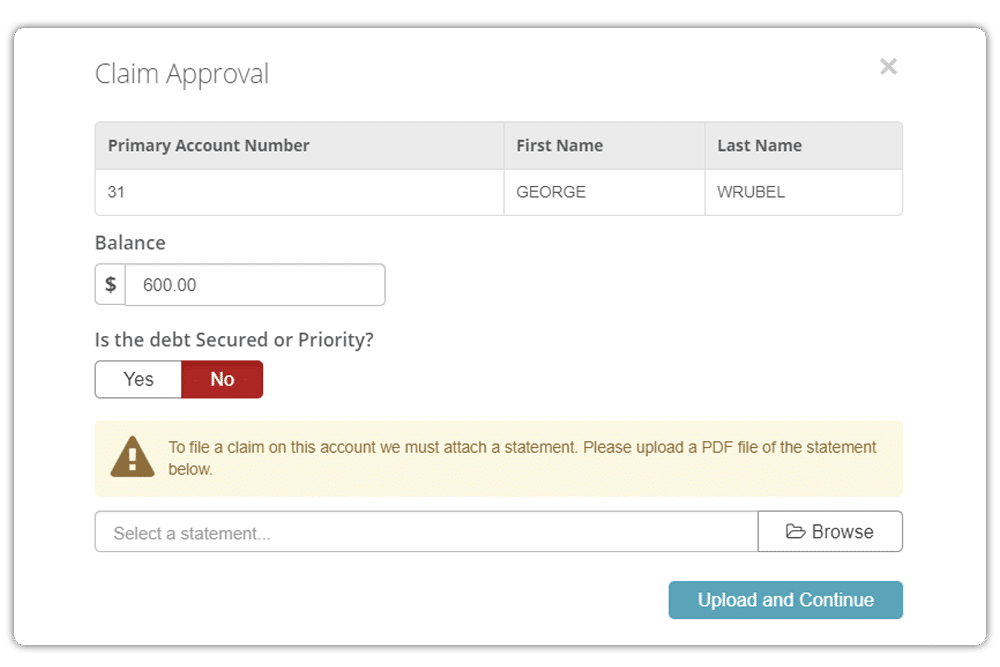 Easily review and approve claims for claim filing activity.